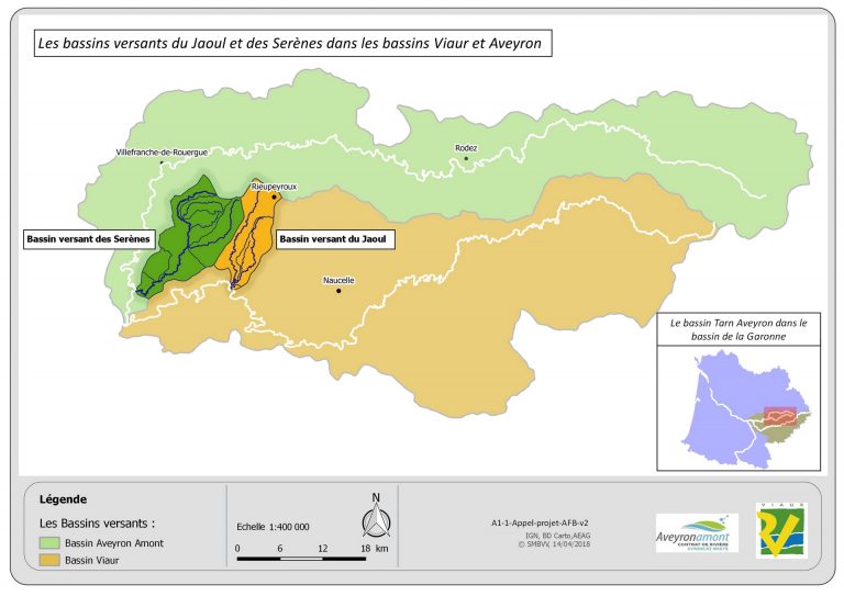 Carte : territoire d'étude de l'impact cmulé des plans d'eau